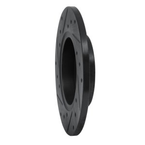 Audi Fox Brake Rotor (1) - Front Right - R1 Concepts - Drilled & Slotted - Black - `73-`05